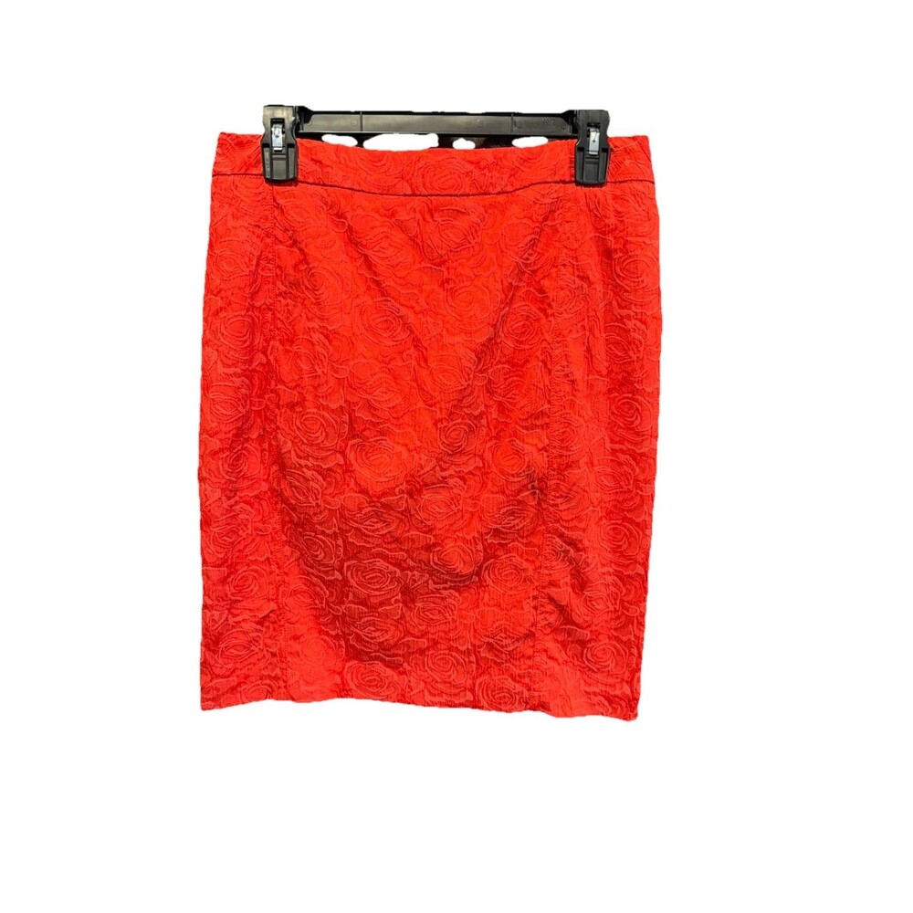 Anthropologie Vanessa Virginia Skirt  Red Brocade